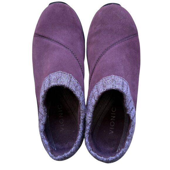 Vionic Arbor Slip-On Orthotic Water Resistant Clog, Purple Grape color, Size 8.5 - Picture 1 of 10